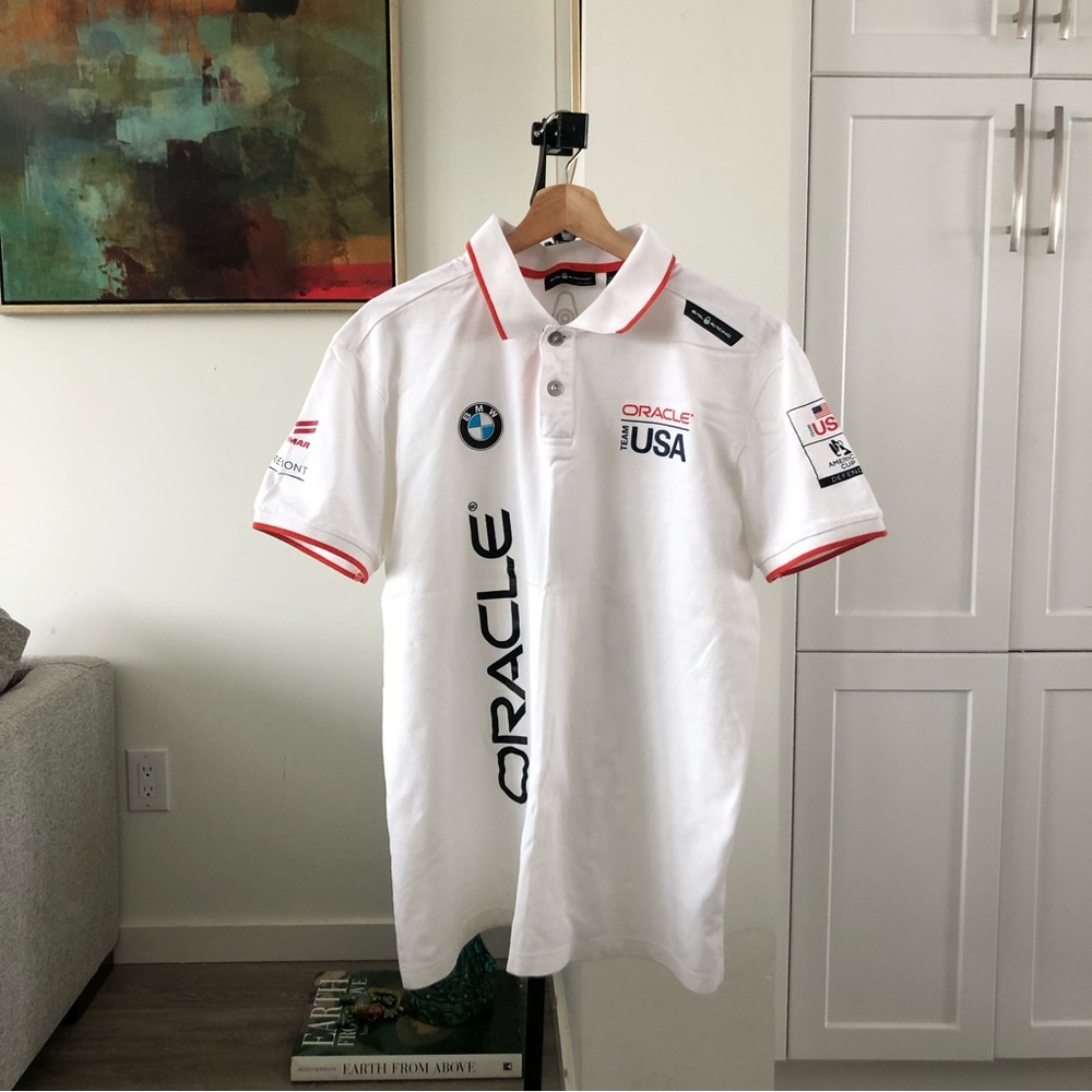 Oracle Team USA Mens Polyester Polo Shirt by Sail Racing